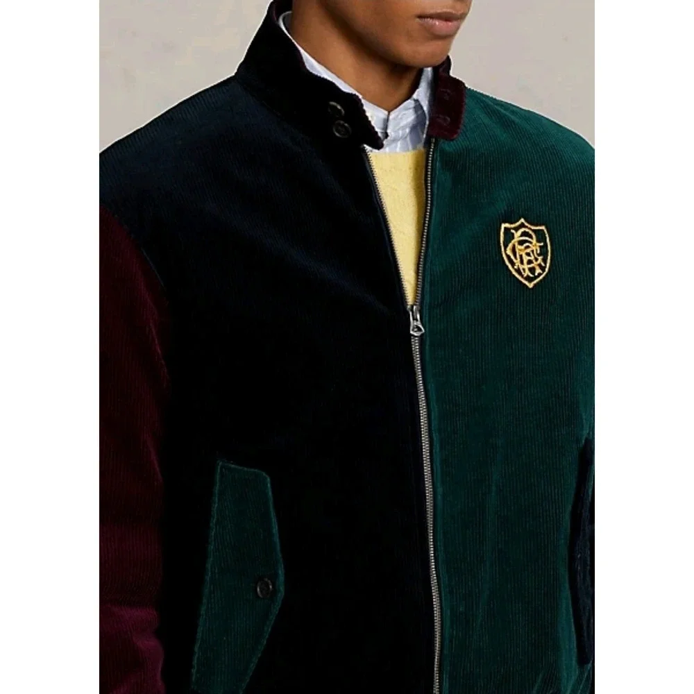 Polo Ralph Lauren Colorblock Crest Corduroy Fun Jacket Men's Size 3XB NWT